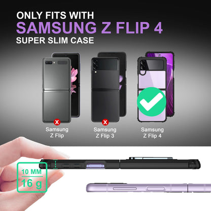 NALIA Klare Ringhülle kompatibel mit Samsung Galaxy Z Flip4 Hülle, Verstärkter Aufprall-Schutz Rahmen, Transparent Anti-Gelb Robust Harte Rückseite & Silikon-Rand, 360-Grad Ring