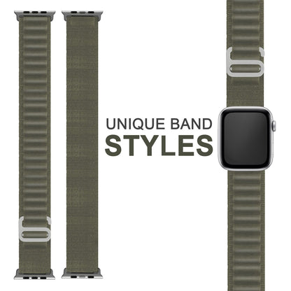 NALIA Smart Watch Armband Alpine Loop Style kompatibel mit Apple Watch Armband Ultra/SE & Series 8/7/6/5/4/3/2/1, 38/40/41mm, G-Haken iWatch Outdoor Uhr Band, Nylon
