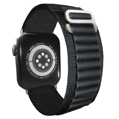NALIA Smart Watch Armband Alpine Loop Style kompatibel mit Apple Watch Armband Ultra/SE & Series 8/7/6/5/4/3/2/1, 42/44/45/49mm, G-Haken iWatch Outdoor Uhr Band, Nylon