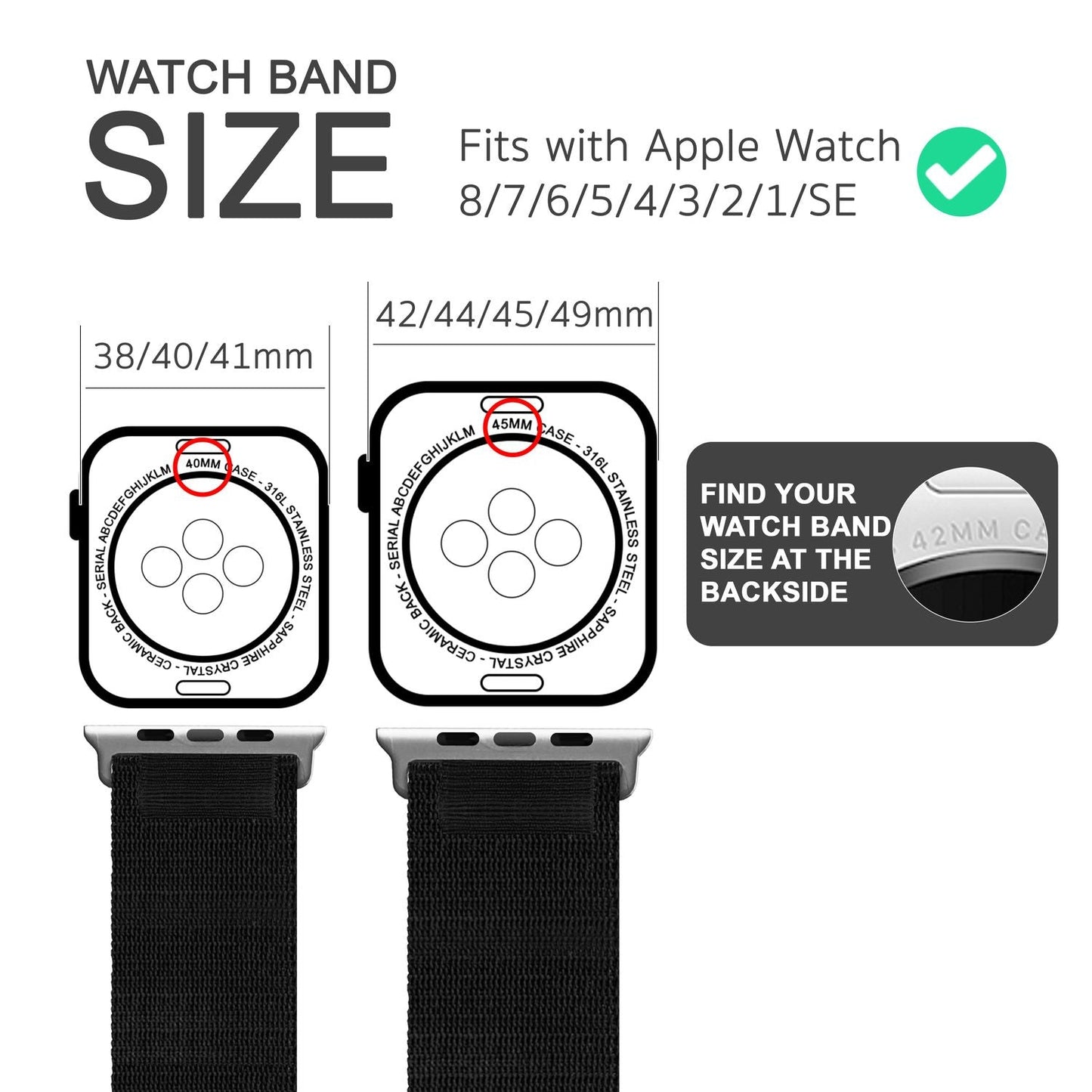 NALIA Smart Watch Armband Alpine Loop Style kompatibel mit Apple Watch Armband Ultra/SE & Series 8/7/6/5/4/3/2/1, 42/44/45/49mm, G-Haken iWatch Outdoor Uhr Band, Nylon