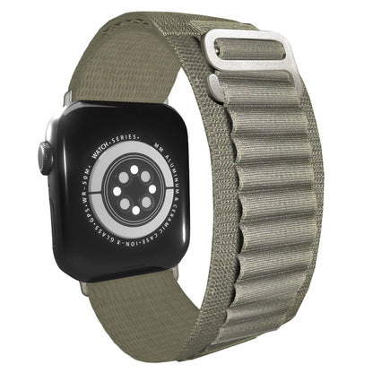 NALIA Smart Watch Armband Alpine Loop Style kompatibel mit Apple Watch Armband Ultra/SE & Series 8/7/6/5/4/3/2/1, 42/44/45/49mm, G-Haken iWatch Outdoor Uhr Band, Nylon