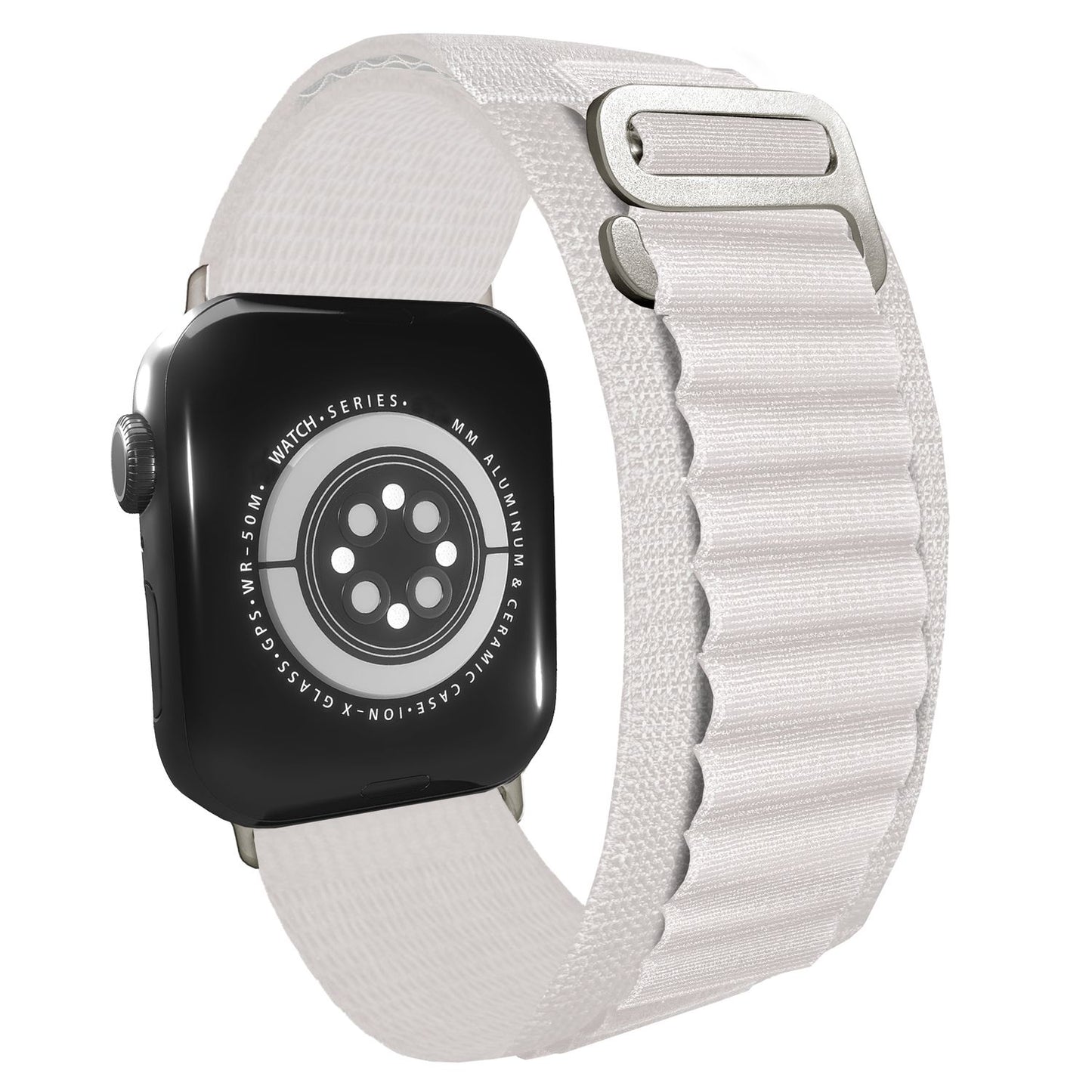 NALIA Smart Watch Armband Alpine Loop Style kompatibel mit Apple Watch Armband Ultra/SE & Series 8/7/6/5/4/3/2/1, 42/44/45/49mm, G-Haken iWatch Outdoor Uhr Band, Nylon