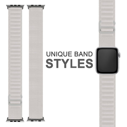 NALIA Smart Watch Armband Alpine Loop Style kompatibel mit Apple Watch Armband Ultra/SE & Series 8/7/6/5/4/3/2/1, 42/44/45/49mm, G-Haken iWatch Outdoor Uhr Band, Nylon