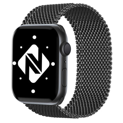 NALIA Milanaise Edelstahl Smart Watch Armband kompatibel mit Apple Watch Armband SE & Series 8/7/6/5/4/3/2/1, 38mm 40mm 41mm, iWatch-Band Magnet-Verschluss, Metall
