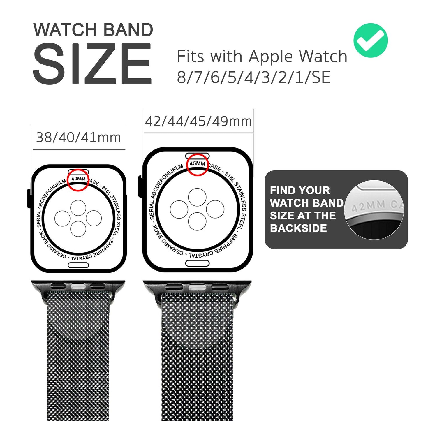 NALIA Milanaise Edelstahl Smart Watch Armband kompatibel mit Apple Watch Armband SE & Series 8/7/6/5/4/3/2/1, 38mm 40mm 41mm, iWatch-Band Magnet-Verschluss, Metall