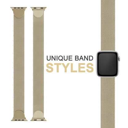 NALIA Milanaise Edelstahl Smart Watch Armband kompatibel mit Apple Watch Armband SE & Series 8/7/6/5/4/3/2/1, 38mm 40mm 41mm, iWatch-Band Magnet-Verschluss, Metall