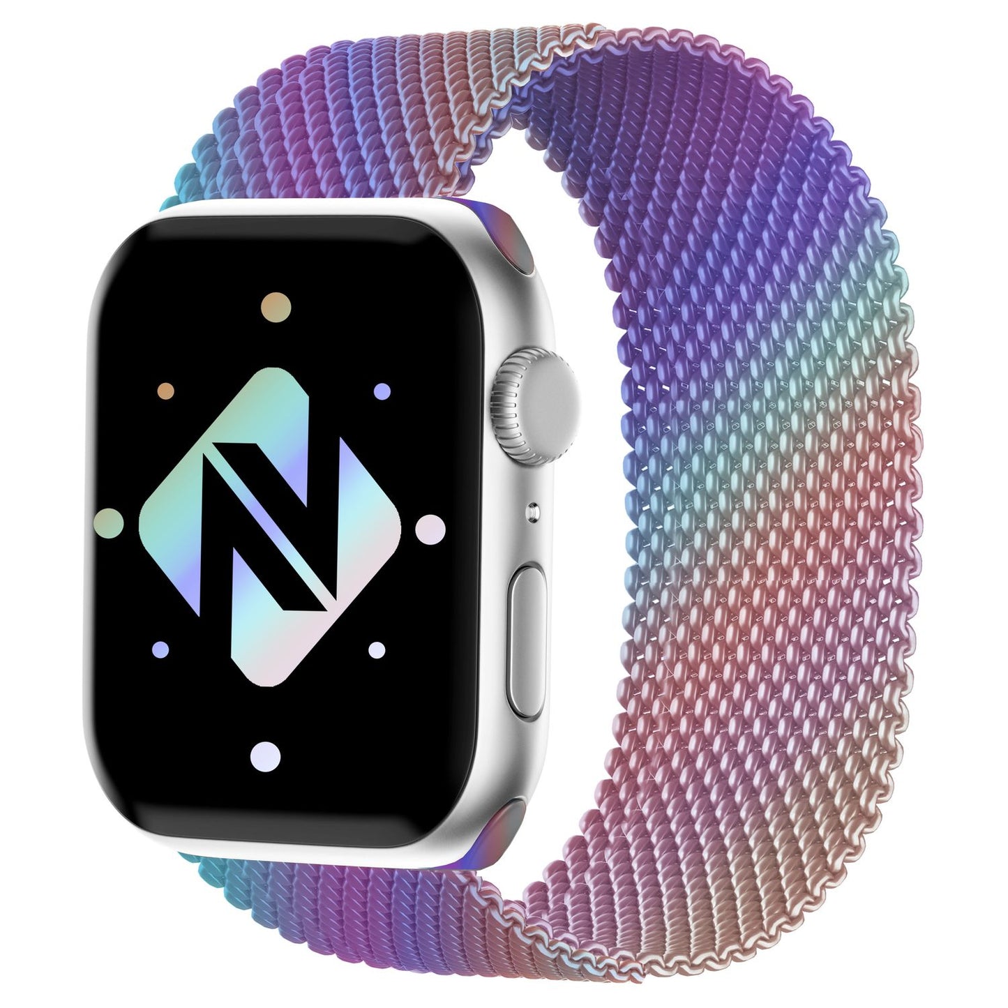 NALIA Milanaise Edelstahl Smart Watch Armband kompatibel mit Apple Watch Armband SE & Series 8/7/6/5/4/3/2/1, 38mm 40mm 41mm, iWatch-Band Magnet-Verschluss, Metall