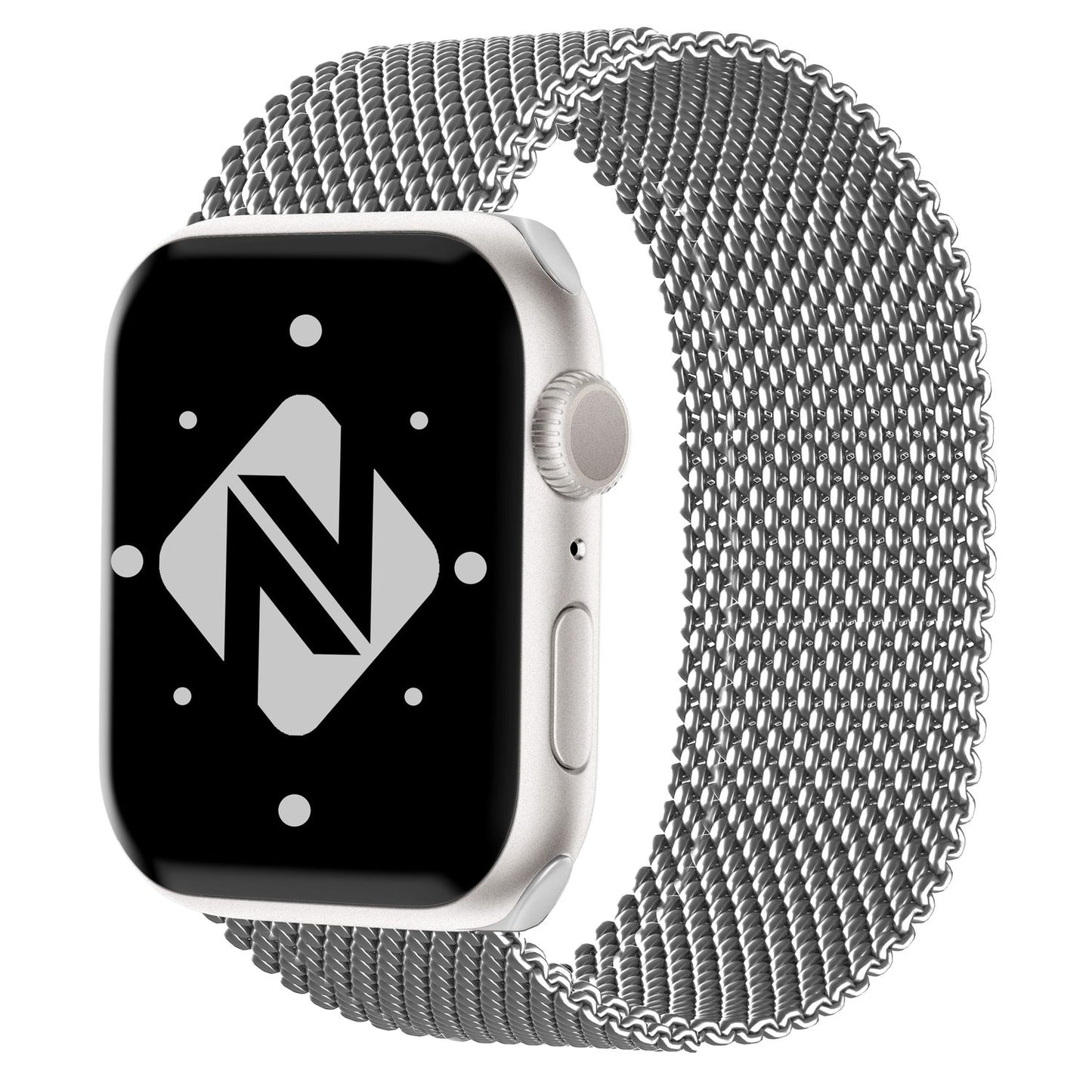 NALIA Milanaise Edelstahl Smart Watch Armband kompatibel mit Apple Watch Armband SE & Series 8/7/6/5/4/3/2/1, 38mm 40mm 41mm, iWatch-Band Magnet-Verschluss, Metall