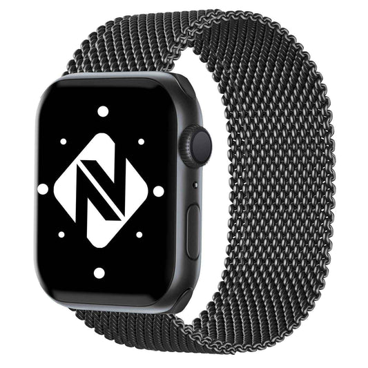 NALIA Milanaise Edelstahl Smart Watch Armband kompatibel mit Apple Watch Armband Ultra/SE & Series 8/7/6/5/4/3/2/1, 42mm 44mm 45mm 49mm, iWatch-Band Magnet-Verschluss, Metall