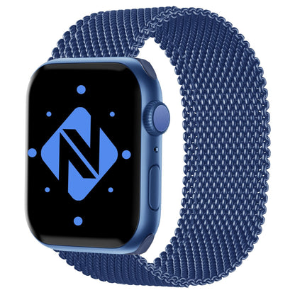 NALIA Milanaise Edelstahl Smart Watch Armband kompatibel mit Apple Watch Armband Ultra/SE & Series 8/7/6/5/4/3/2/1, 42mm 44mm 45mm 49mm, iWatch-Band Magnet-Verschluss, Metall