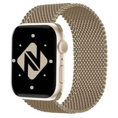 NALIA Milanaise Edelstahl Smart Watch Armband kompatibel mit Apple Watch Armband Ultra/SE & Series 8/7/6/5/4/3/2/1, 42mm 44mm 45mm 49mm, iWatch-Band Magnet-Verschluss, Metall