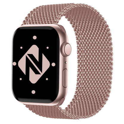 NALIA Milanaise Edelstahl Smart Watch Armband kompatibel mit Apple Watch Armband Ultra/SE & Series 8/7/6/5/4/3/2/1, 42mm 44mm 45mm 49mm, iWatch-Band Magnet-Verschluss, Metall