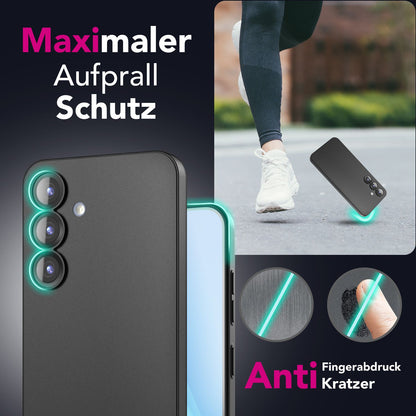 NALIA Ultra Slim Hardcase für Samsung Galaxy S25 – Matt & 0.3mm Dünn – PHANTOM (Dünnes Cover & Kamera-Vollschutz) – Marke aus Berlin