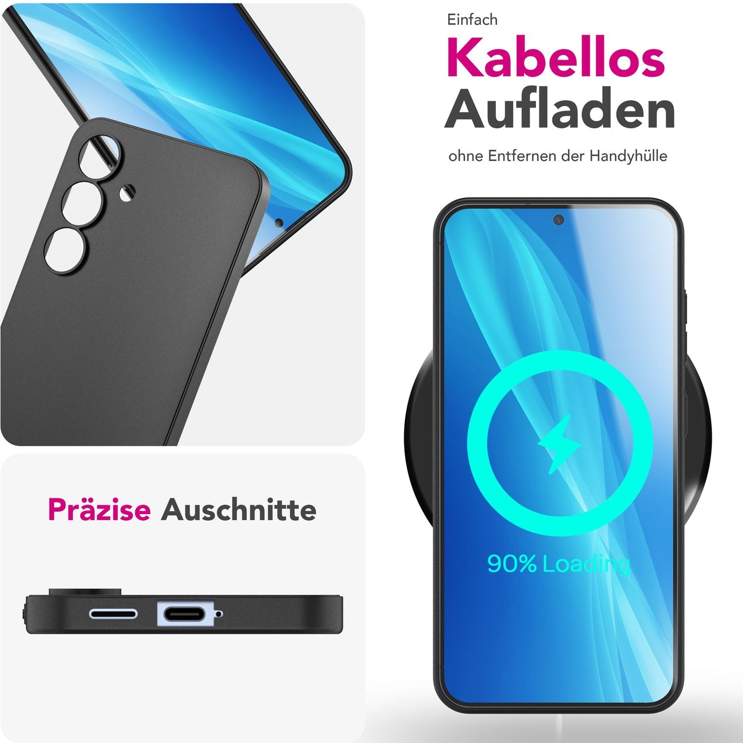 NALIA Ultra Slim Hardcase für Samsung Galaxy S25 – Matt & 0.3mm Dünn – PHANTOM (Dünnes Cover & Kamera-Vollschutz) – Marke aus Berlin