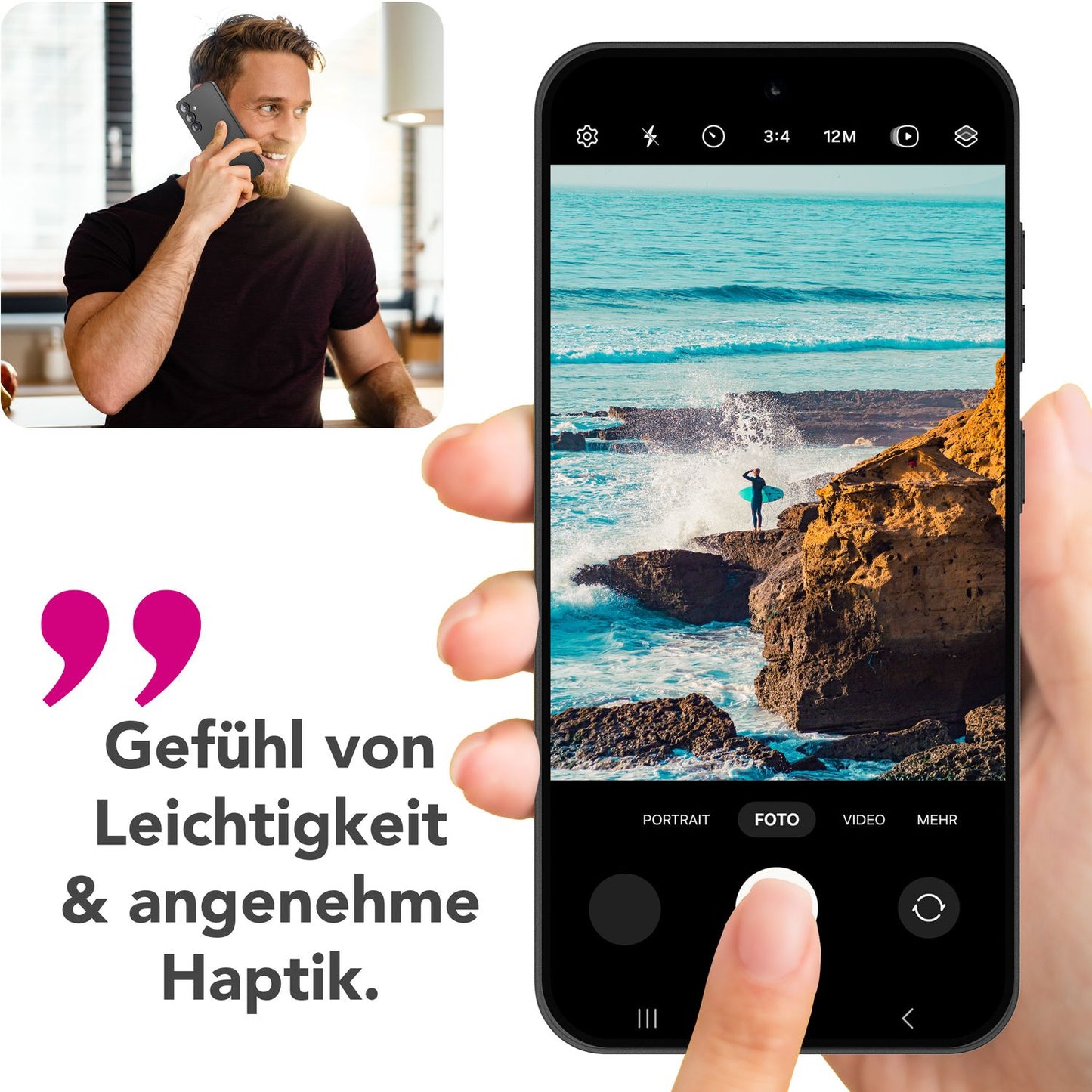NALIA Ultra Slim Hardcase für Samsung Galaxy S25 – Matt & 0.3mm Dünn – PHANTOM (Dünnes Cover & Kamera-Vollschutz) – Marke aus Berlin