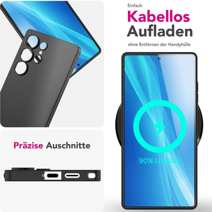 NALIA Ultra Slim Hardcase für Samsung Galaxy S25 Ultra – Matt & 0.3mm Dünn – PHANTOM (Dünnes Cover & Kamera-Vollschutz) – Marke aus Berlin