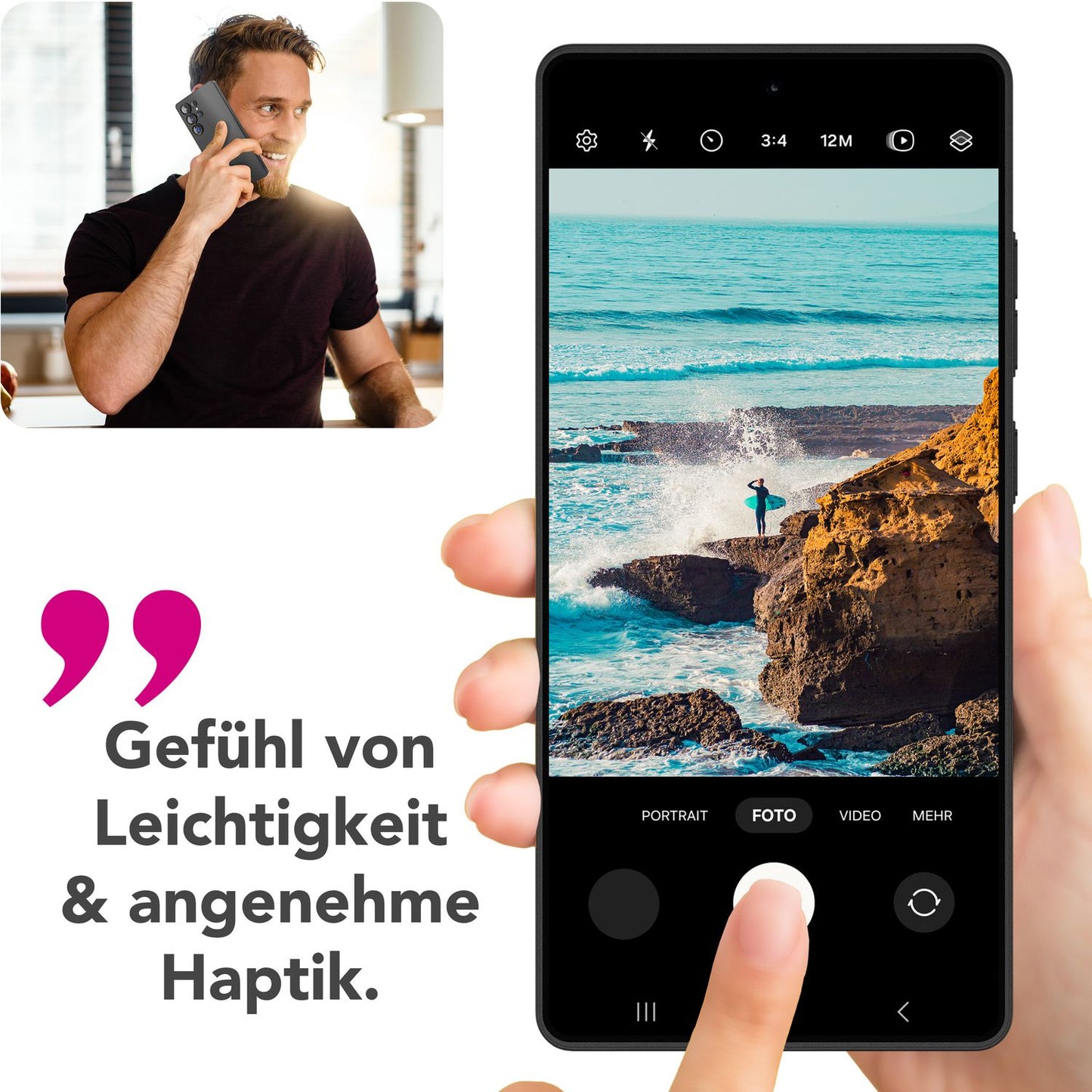 NALIA Ultra Slim Hardcase für Samsung Galaxy S25 Ultra – Matt & 0.3mm Dünn – PHANTOM (Dünnes Cover & Kamera-Vollschutz) – Marke aus Berlin
