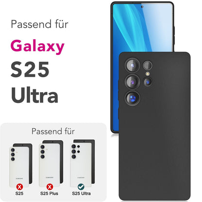 NALIA Ultra Slim Hardcase für Samsung Galaxy S25 Ultra – Matt & 0.3mm Dünn – PHANTOM (Dünnes Cover & Kamera-Vollschutz) – Marke aus Berlin