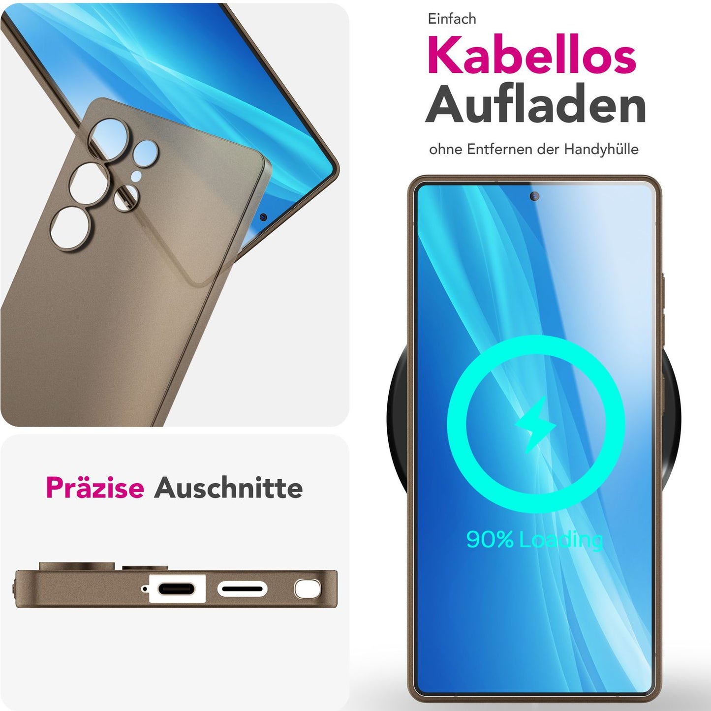 NALIA Ultra Slim Hardcase für Samsung Galaxy S25 Ultra – Matt & 0.3mm Dünn – PHANTOM (Dünnes Cover & Kamera-Vollschutz) – Marke aus Berlin