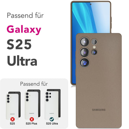NALIA Ultra Slim Hardcase für Samsung Galaxy S25 Ultra – Matt & 0.3mm Dünn – PHANTOM (Dünnes Cover & Kamera-Vollschutz) – Marke aus Berlin
