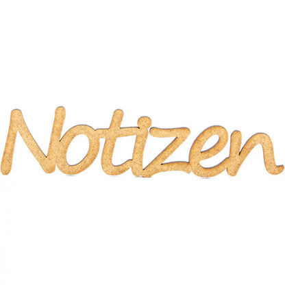 Notizen Deko Schriftzug