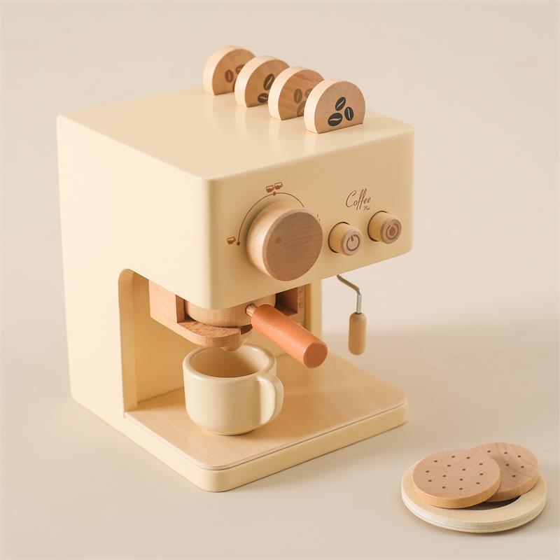 Holz-Kaffeemaschine Spielset – Kreatives Rollenspiel für kleine Baristas
