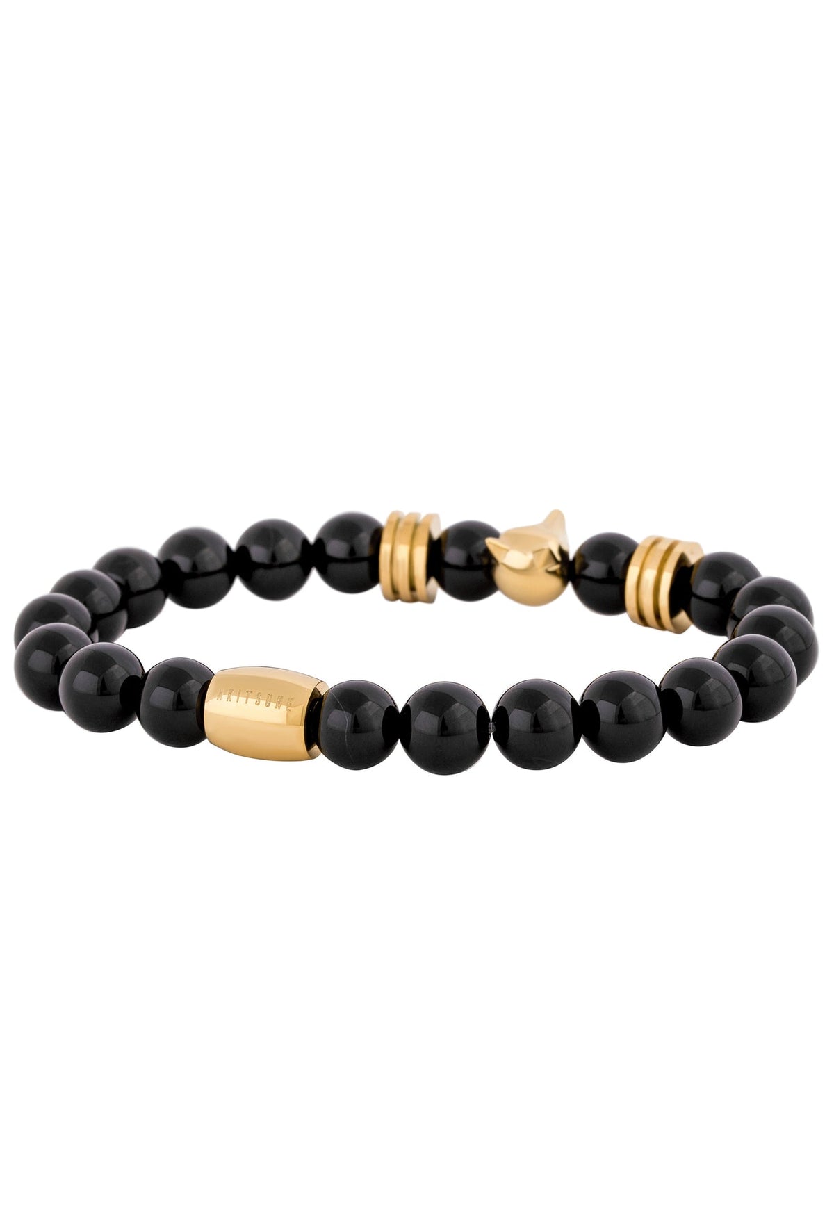 Obsidius Beaded Bracelet Gold - Black
