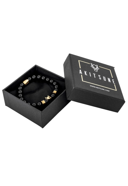 Obsidius Beaded Bracelet Gold - Black