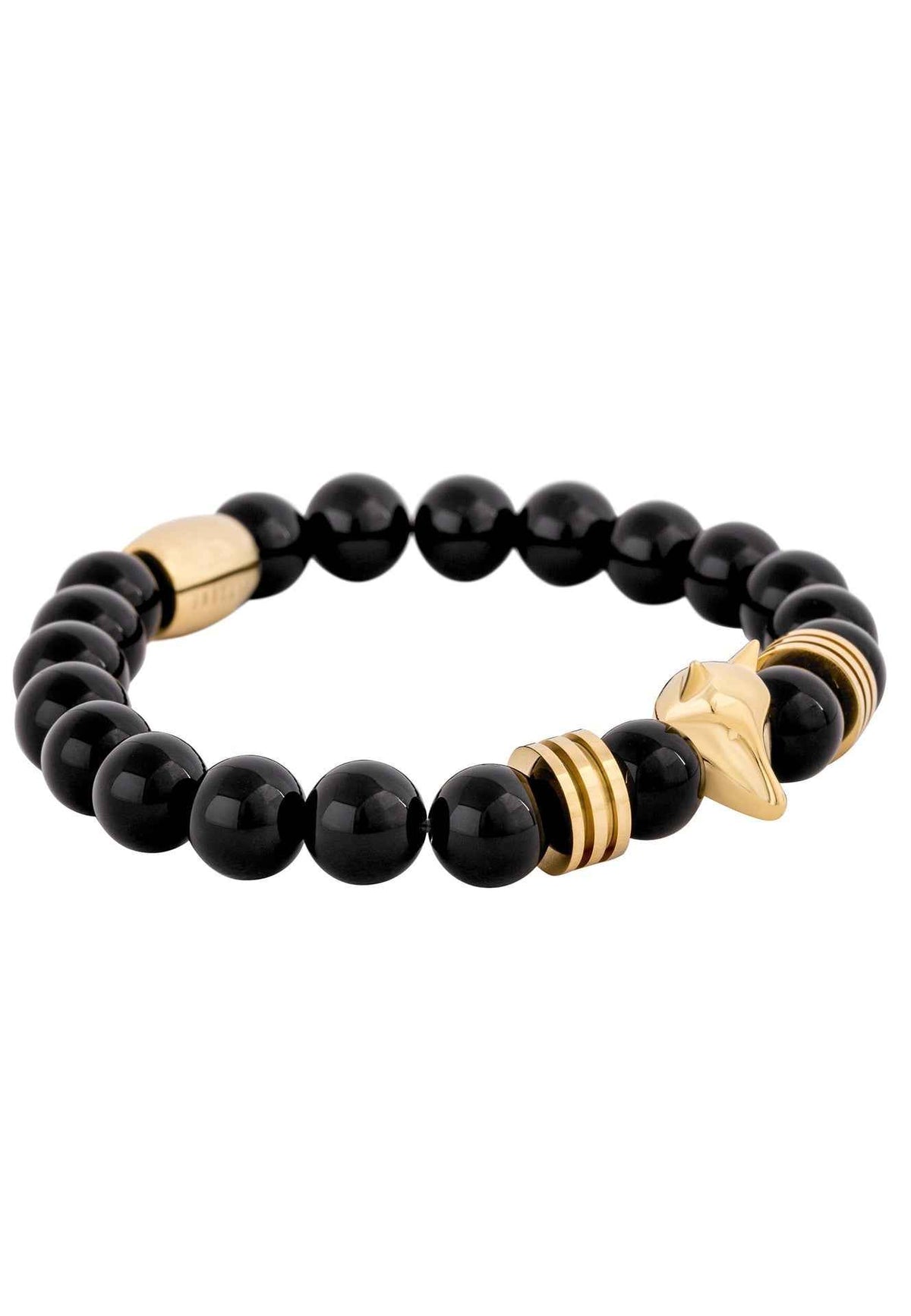 Obsidius Beaded Bracelet Gold - Black