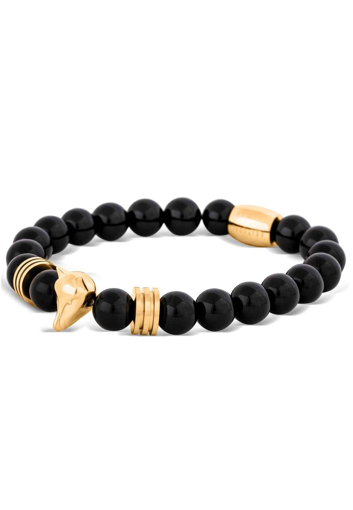 Obsidius Beaded Bracelet Gold - Black