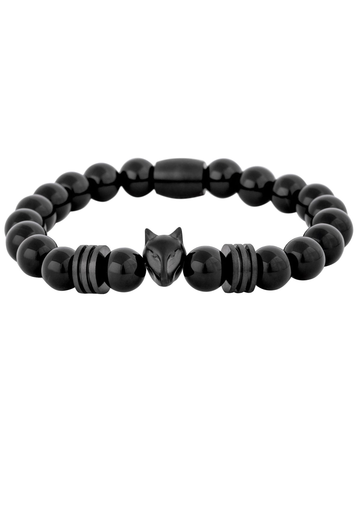 Obsidius Beaded Bracelet Matte Black - Black