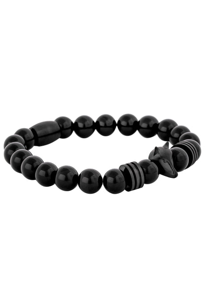 Obsidius Beaded Bracelet Matte Black - Black