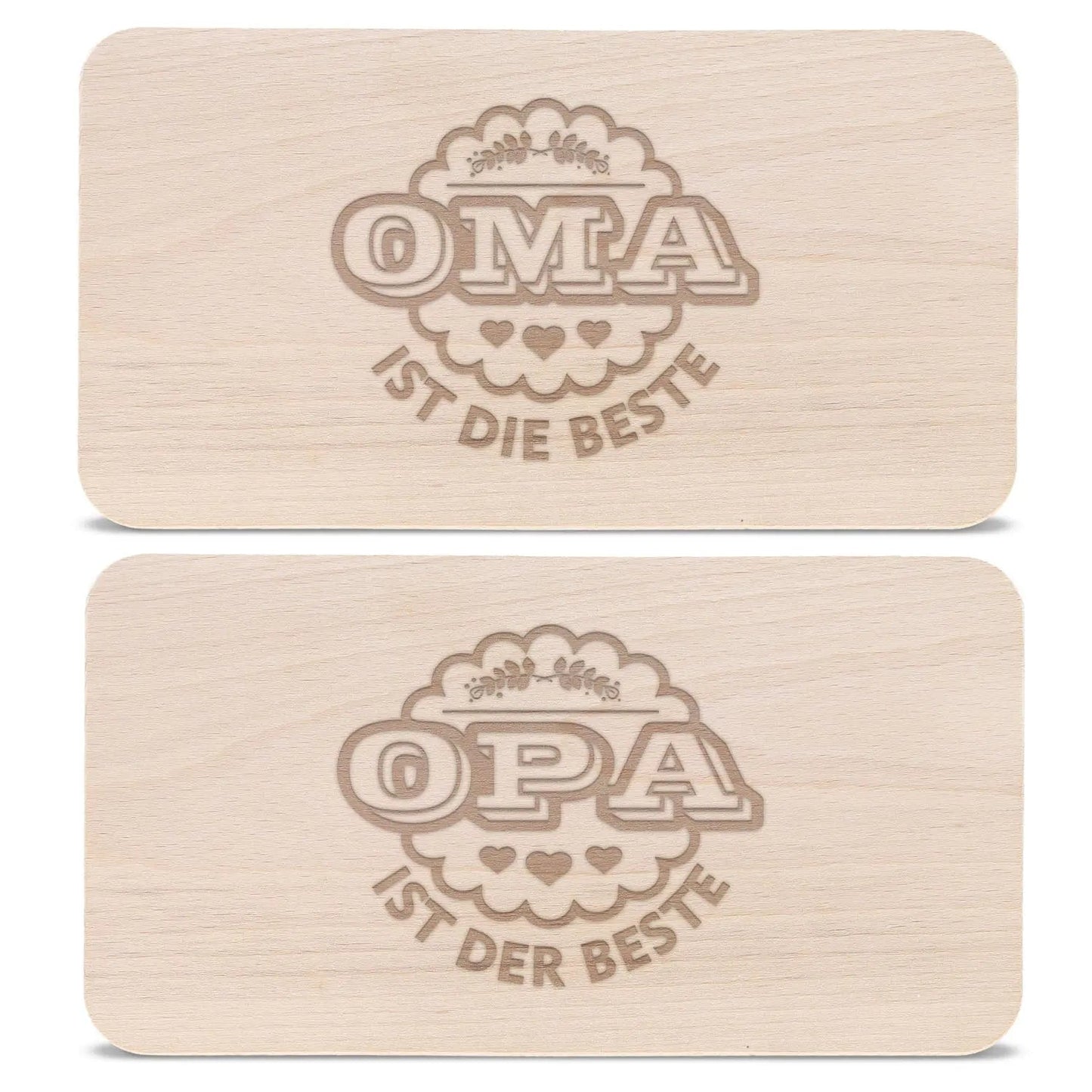 Frühstücksbrettchen Oma + Opa sind die Besten im Set