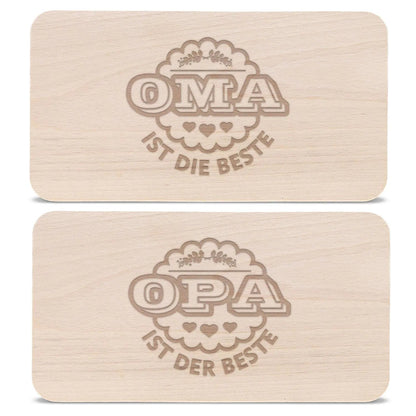 Frühstücksbrettchen Oma + Opa sind die Besten im Set