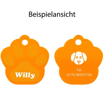 Hundemarke mit Gravur - Große Pfote