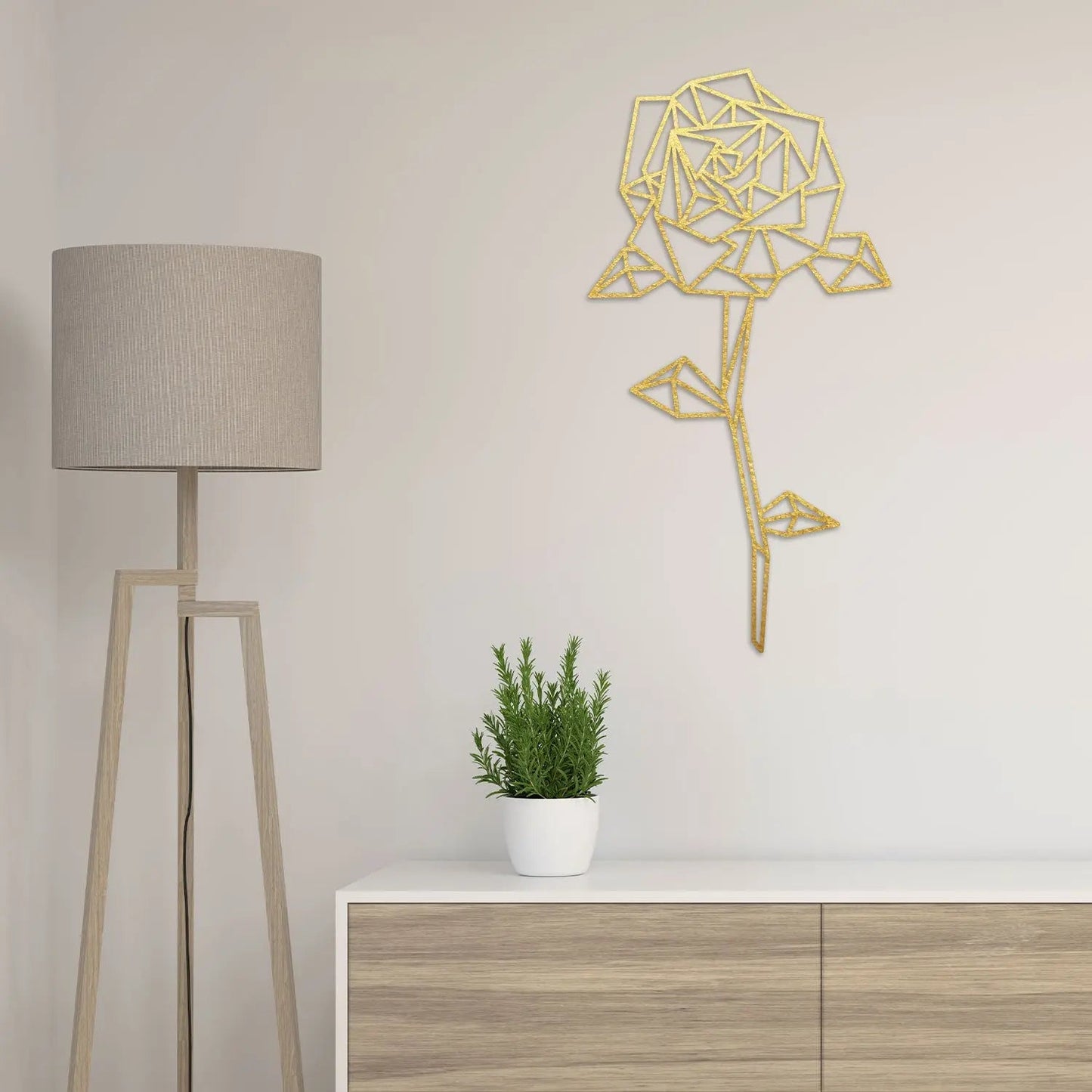 Origami Rose aus Holz -