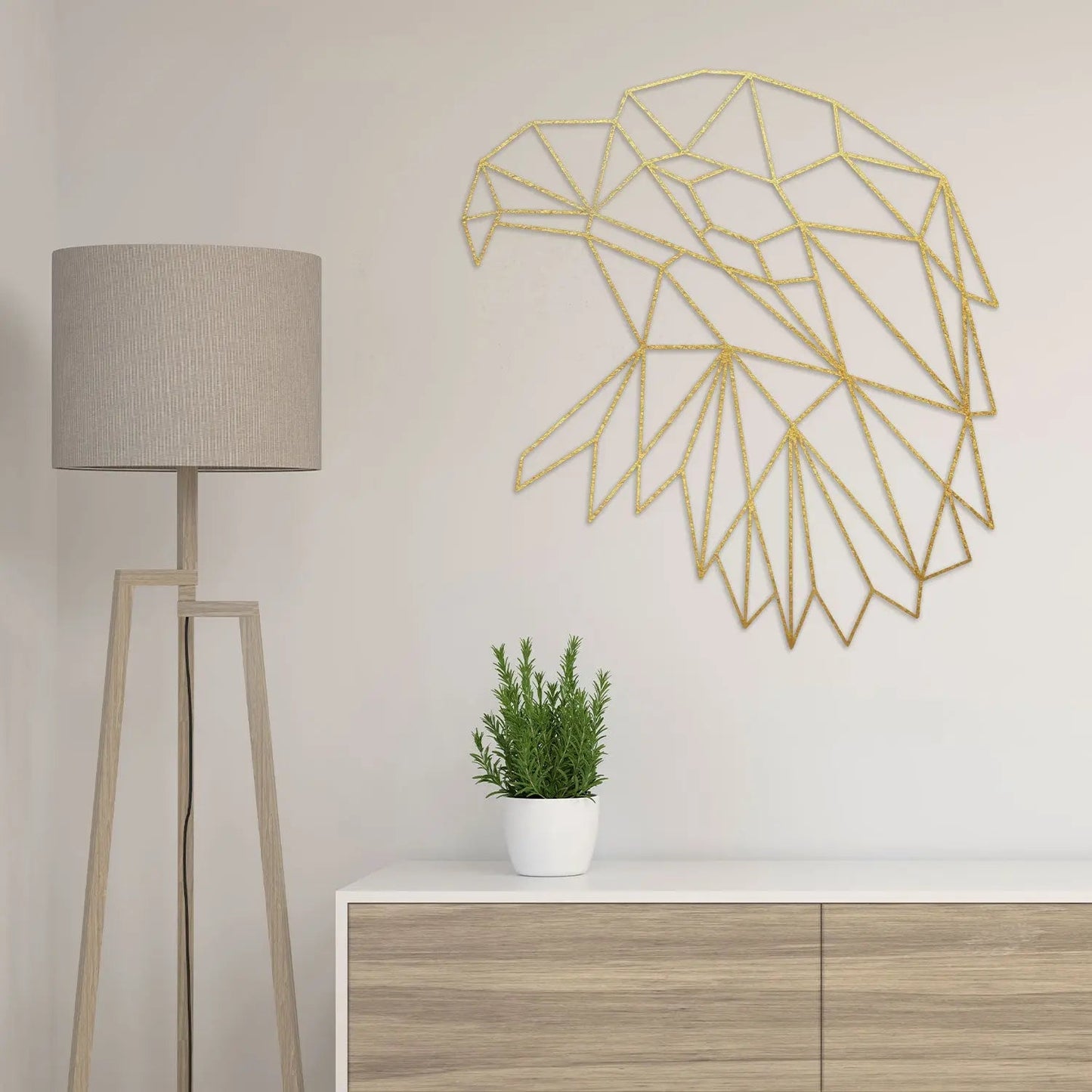 Origami Adlerkopf aus Holz -