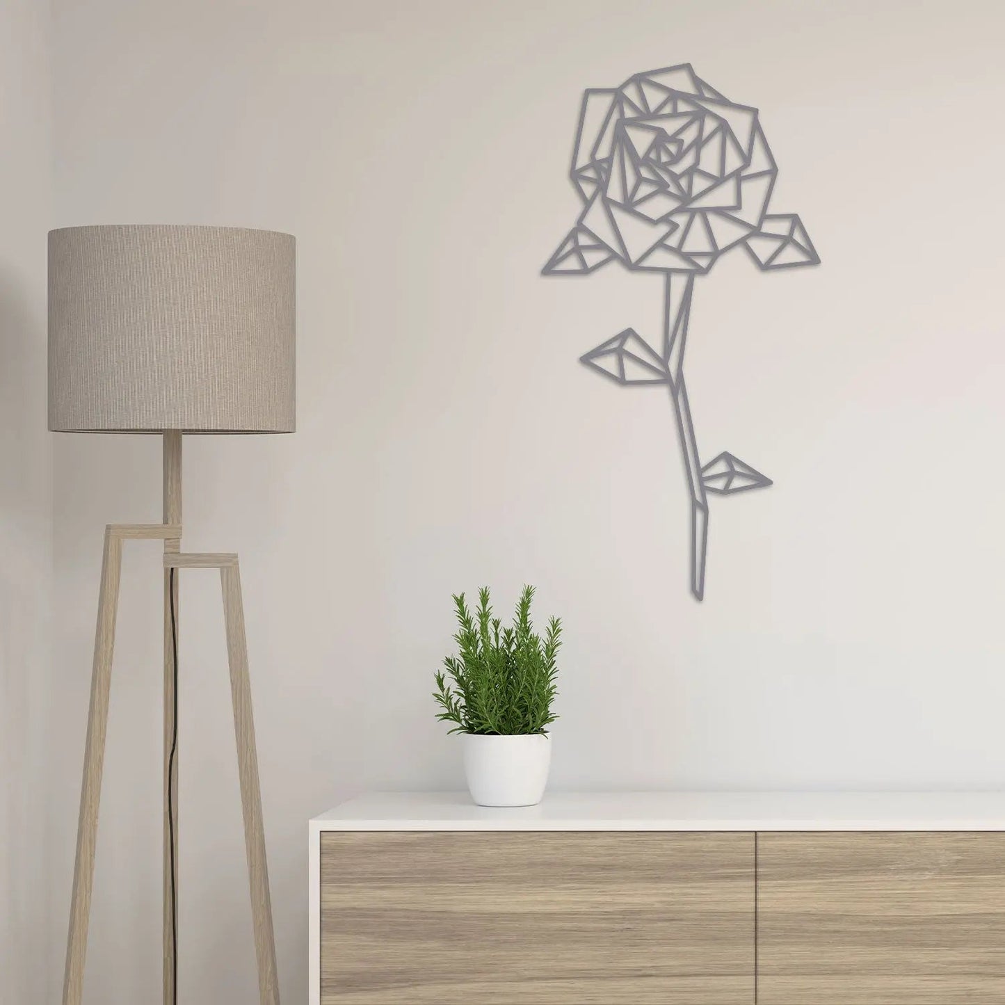 Origami Rose aus Holz -