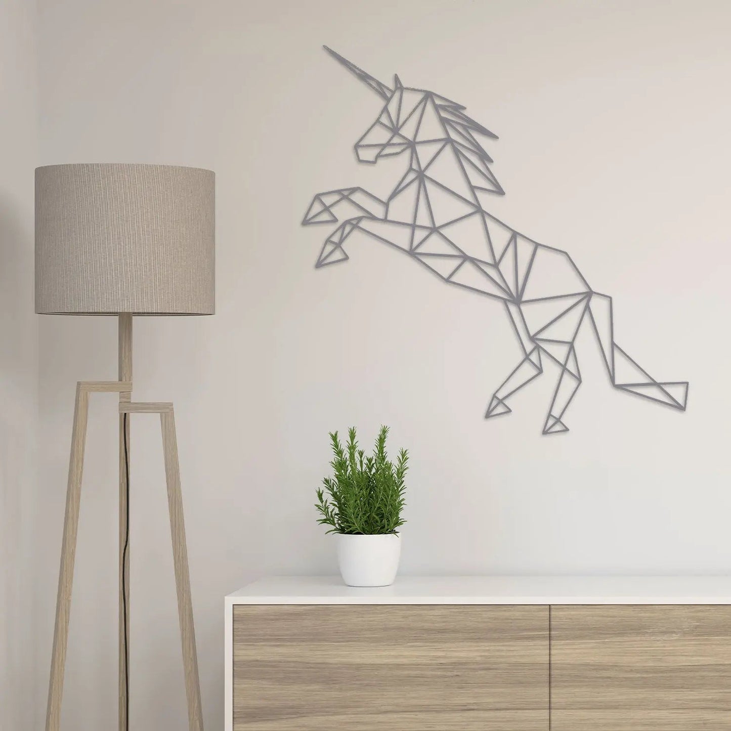 Origami Einhorn V2 aus Holz -