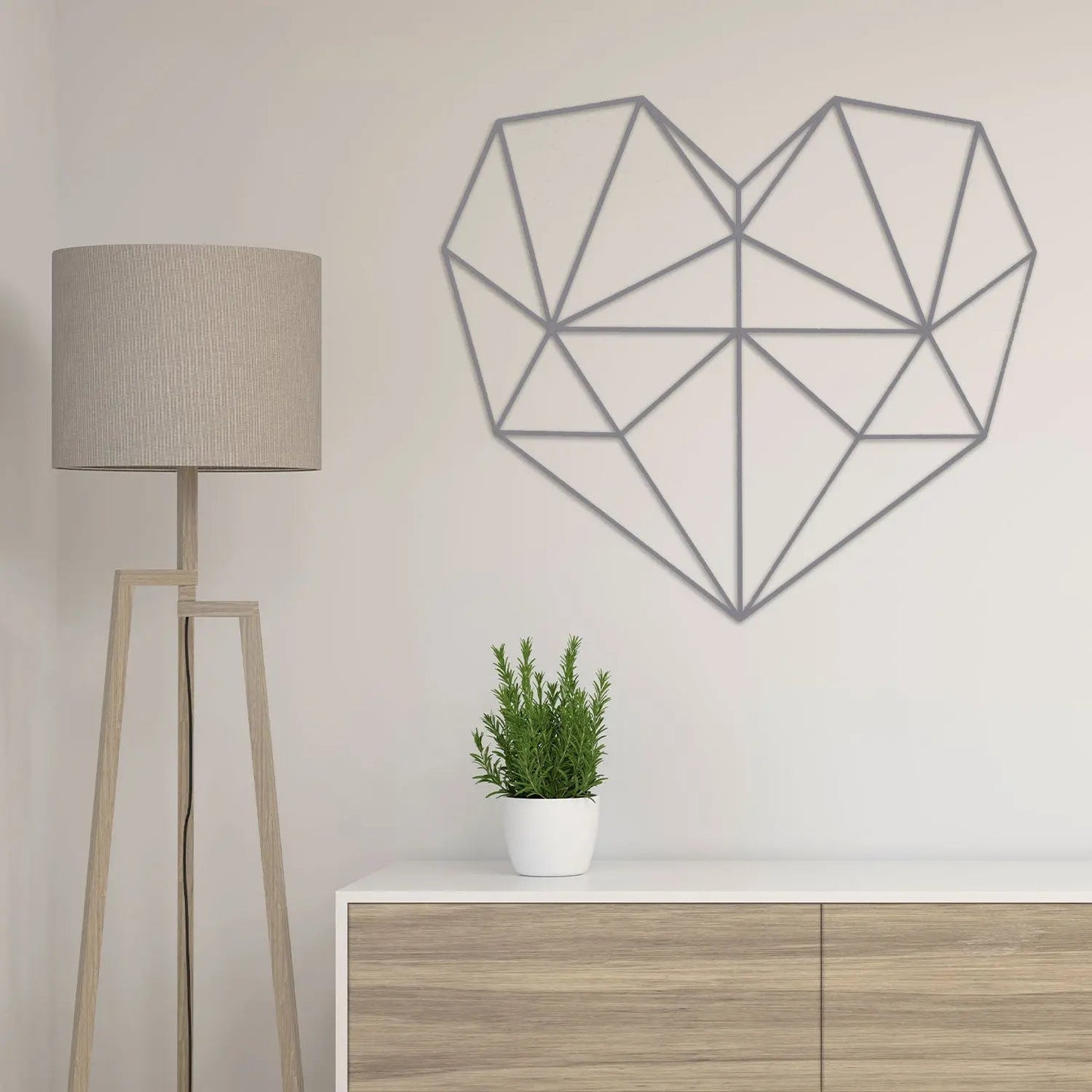 Origami 3D Herz aus Holz -