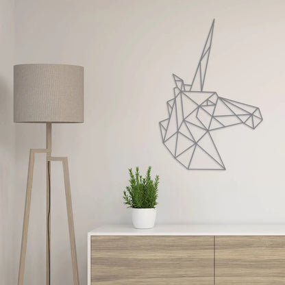 Origami Einhornkopf aus Holz -
