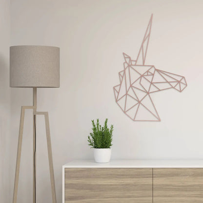 Origami Einhornkopf aus Holz -