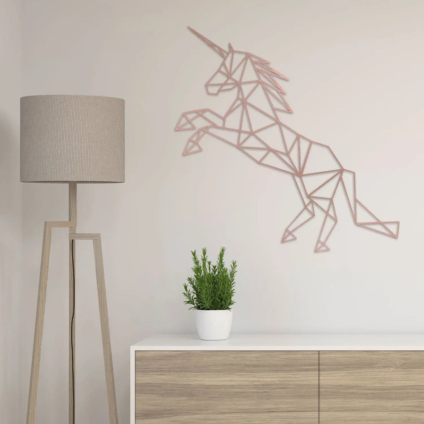 Origami Einhorn V2 aus Holz -