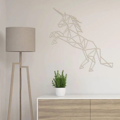Origami Einhorn V2 aus Holz -
