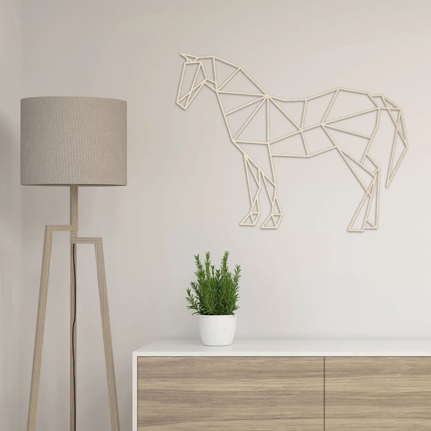 Origami Pferd aus Holz -
