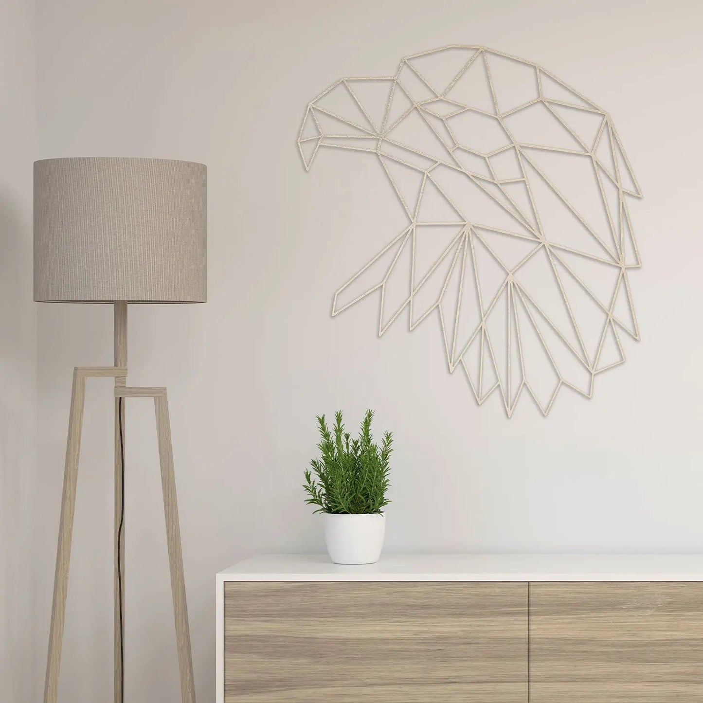 Origami Adlerkopf aus Holz -