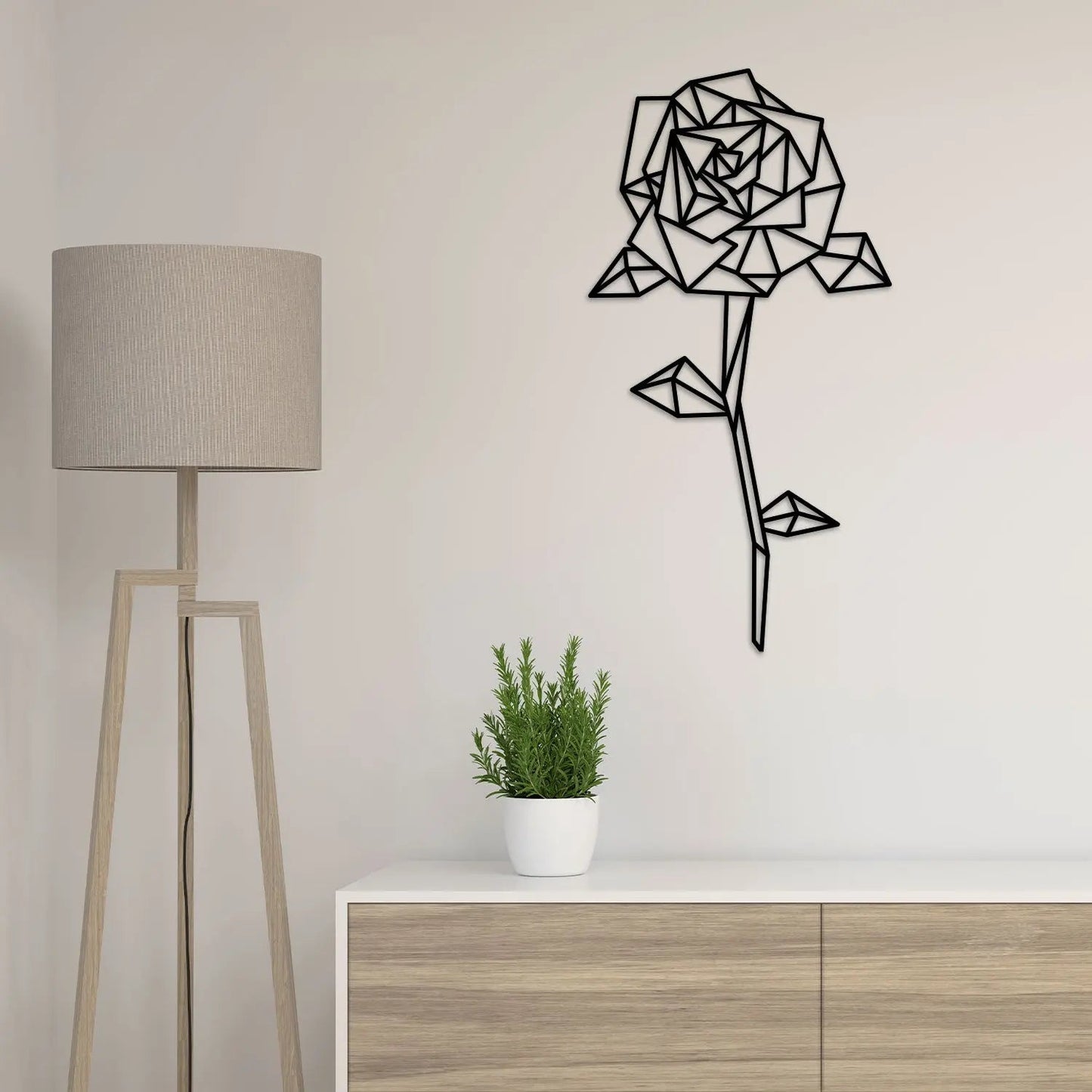 Origami Rose aus Holz -