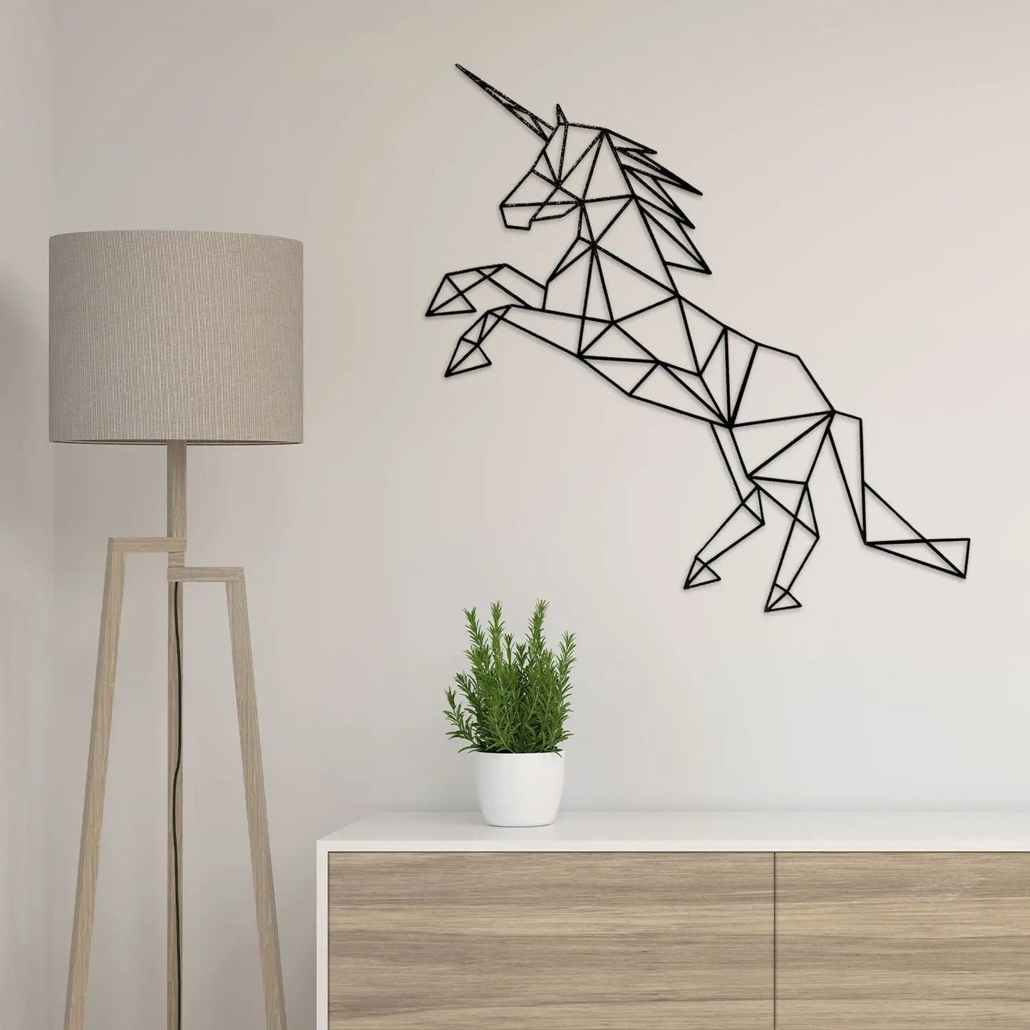 Origami Einhorn V2 aus Holz -