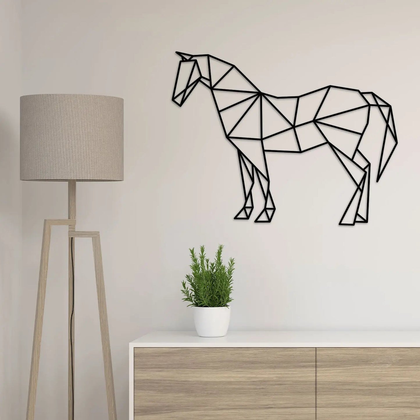 Origami Pferd aus Holz -