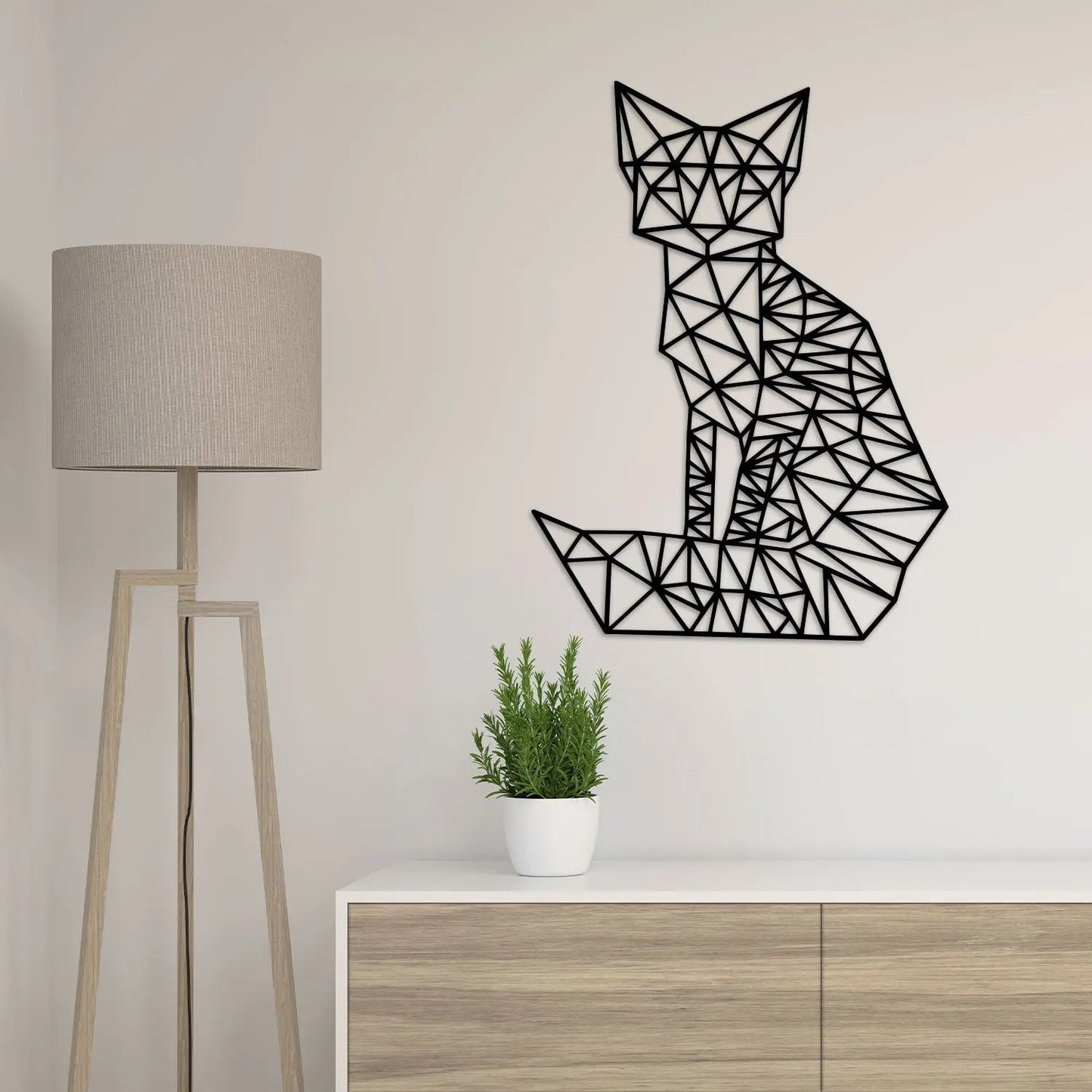 Origami Fuchs aus Holz -